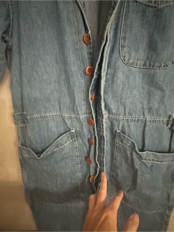 ALEX MILL Standard Denim Romper Blue Size M - Image 3