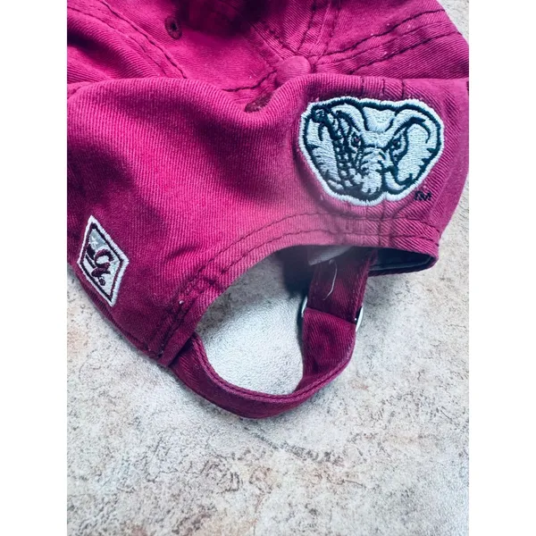 The Game Alabama Crimson Tide BAMA Rhinestone Baseball Cap Red Washed Dad Hat - Image 5