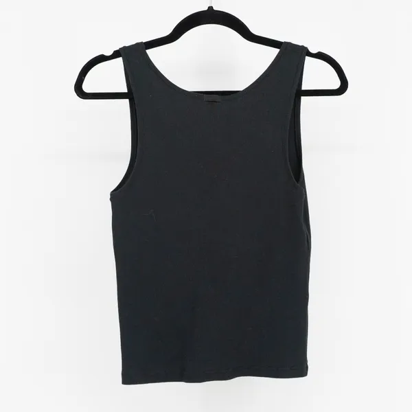 Skims Women's Cotton Stretch Ribbed Knit Scoop Neck Sleeveless Tank Top Black XL - Image 3