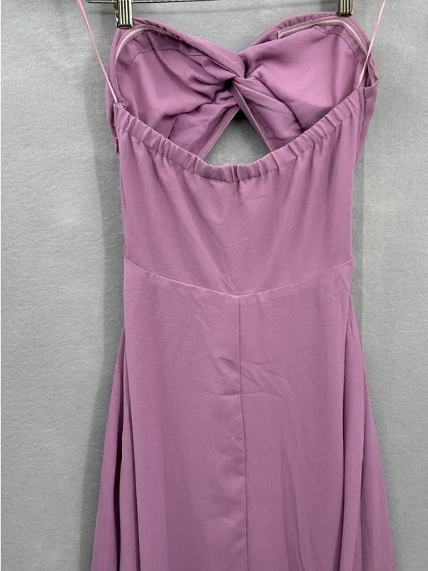 VICI Lavender Pink Strapless Twist Cutout Midi Dress - Image 2