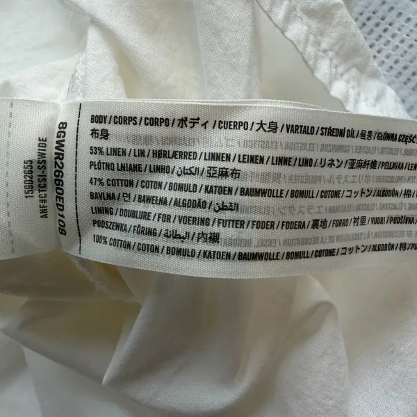 Abercrombie & Fitch White Linen Blend Dress / Romper – Size Large - Image 5
