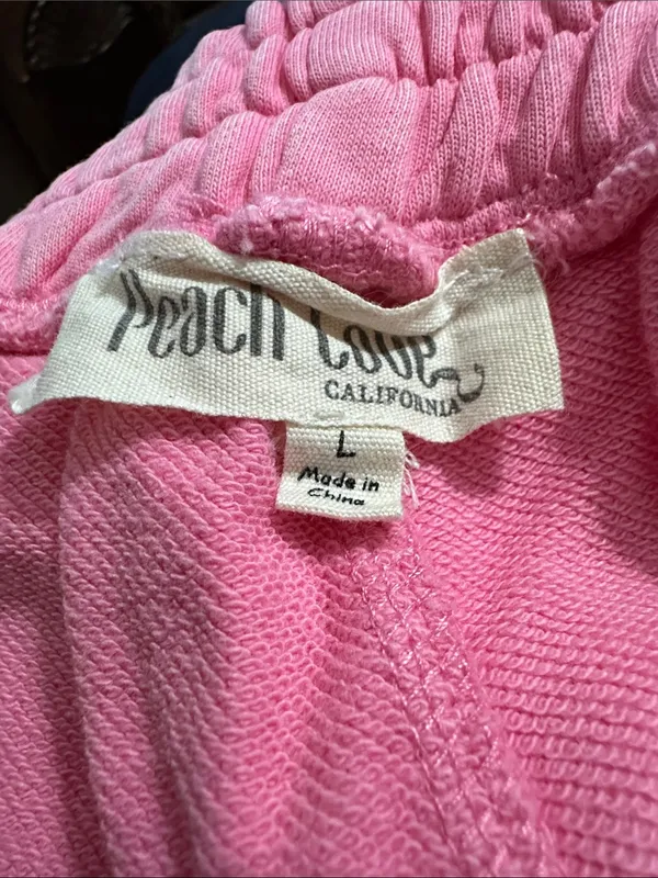 Peach Love California Pink Pearl-Embellished Athletic Shorts - Image 3