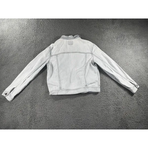 American Eagle Denim Jacket Women Medium Button Up Light Wash‎ - Image 2