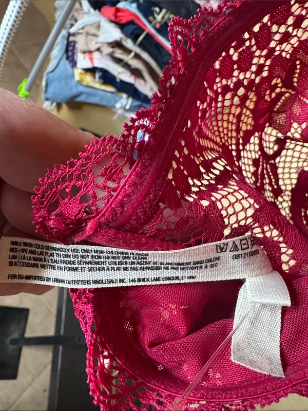 NWT Free People Intimately Lacey Looks Bandeau Bra Burgundy Lace Size Small - Image 9