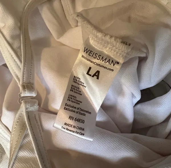 White Lyrical Dance Costume Size L - Image 4