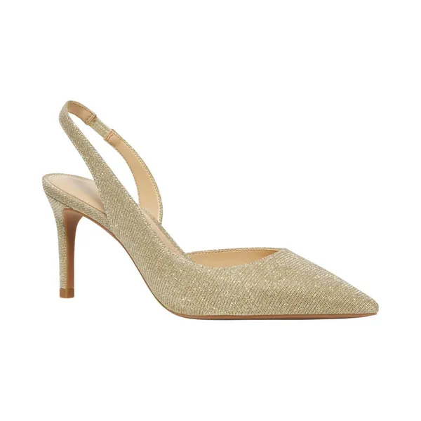 Michael Michael Kors Womens Alina Flex Sling Pump Heels Pale Gold 6.5M - Image 8