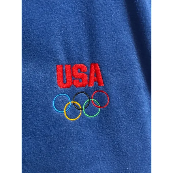 Vintage‎ USA Olympics Committee Blue Fleece Vest Retro United States - Image 5