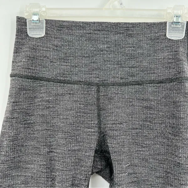 Lululemon Wunder Under Hi-Rise 28” Leggings 6 Variegated Knit Black Luon - Image 2