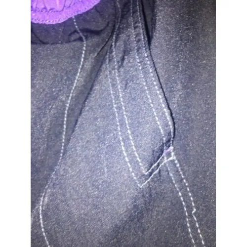 1 Pc Spread Good Cheer Womens Drawstring Scrub Pants Size 3X Scrub Blue Purple - Image 5