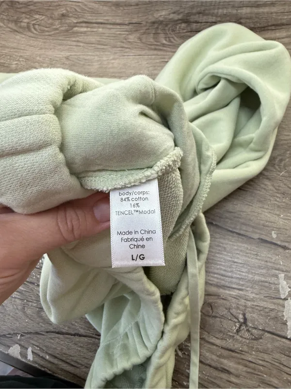 EBERJEY Sweatpants in French Terry‎ size large - Image 8