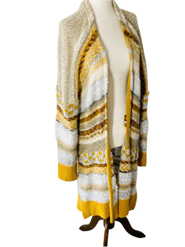 GIMMICKS by BKE Patchwork Longline Cardigan - Image 2