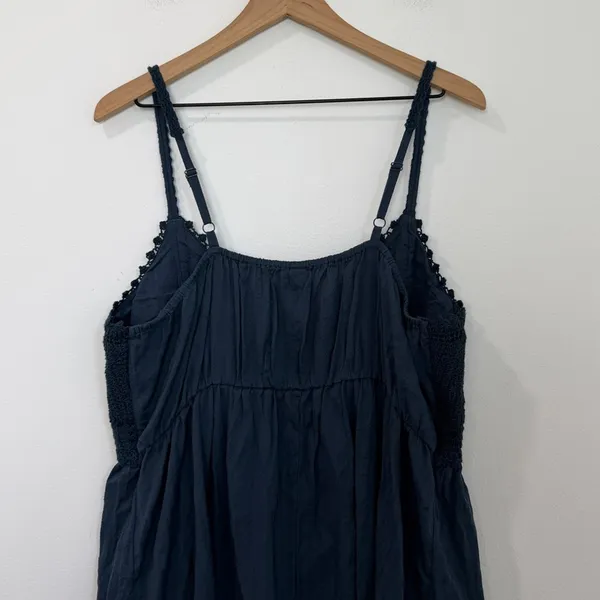 NWT Old Navy Fit & Flare Crochet Bodice Maxi Dress Tidewater Dark Teal size XL - Image 4