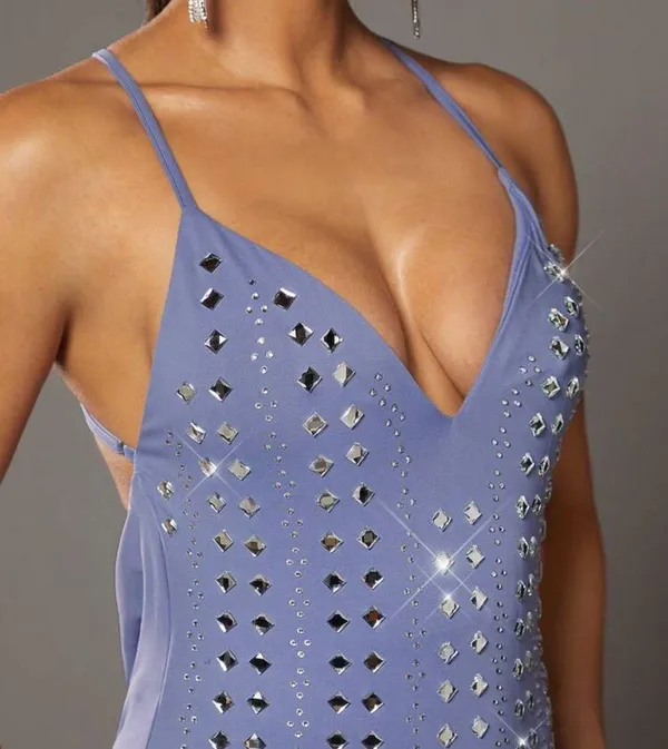 Boutique New Dusty Blue Maxi Dress - Image 2