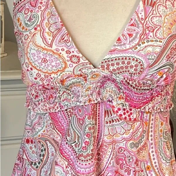 Liz Claiborne Pink Paisley Tankini - Image 3