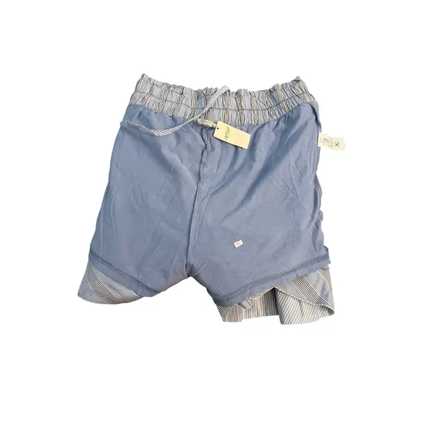 Aerie Blue White Striped Skort Elastic Waist Drawstring Cotton Mini Skirt XS - Image 6