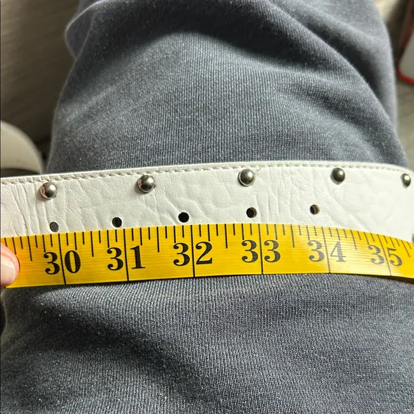 White Studded Belt by Absolutely Fresh - Image 3