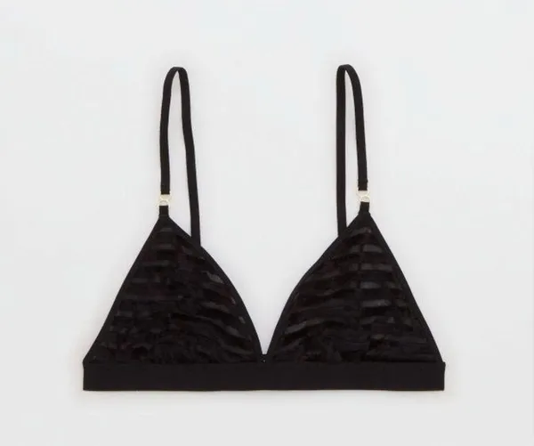 NWT Aerie Velvet Stripe Triangle Bralette - Image 3