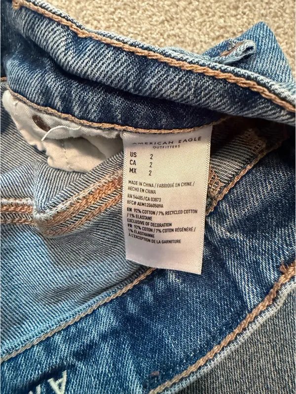 American Eagle Stretch Denim High-Rise Shorts - Image 6