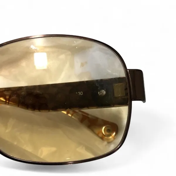 Coach Signature Monogram Sunglasses Morgan S573 Brown Tint Round Oversize Chic Classic Retro Designers Luxe Luxury - Image 9