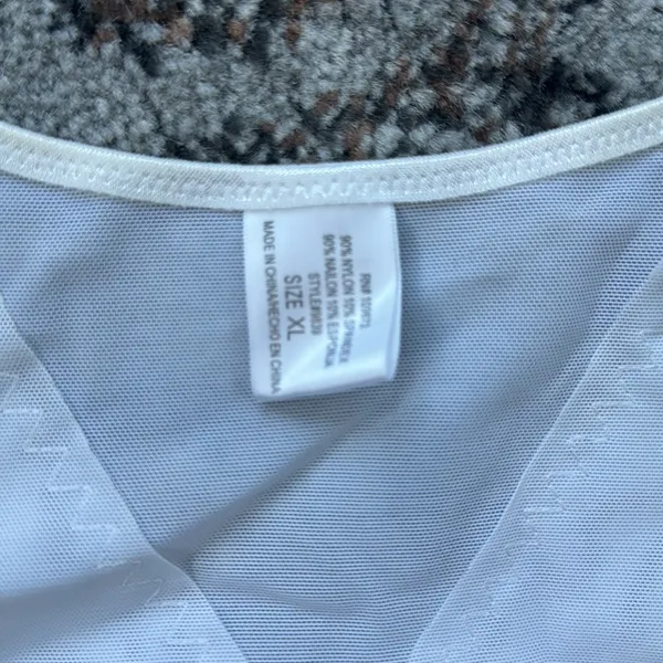 Vintage Mesh Corset Top White XL - Image 3