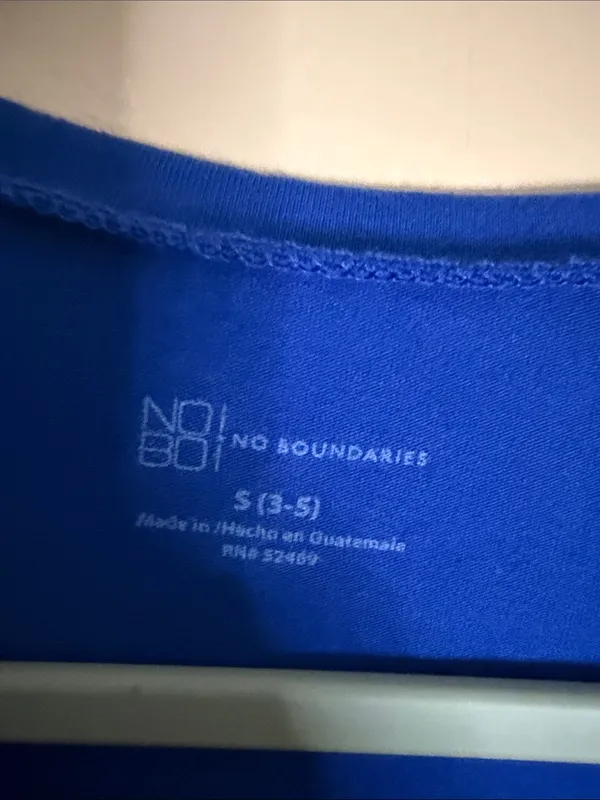 No Boundaries Royal Blue V-Neck Crop Top - Image 2