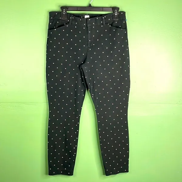 GAP Signature Skinny Ankle Geo Print size 10 Black and White - Image 2
