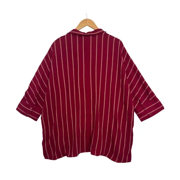 New Belle Isle Torrid Tunic Top Womens Large Red Striped Gauze Cotton Beach Boho - Image 2