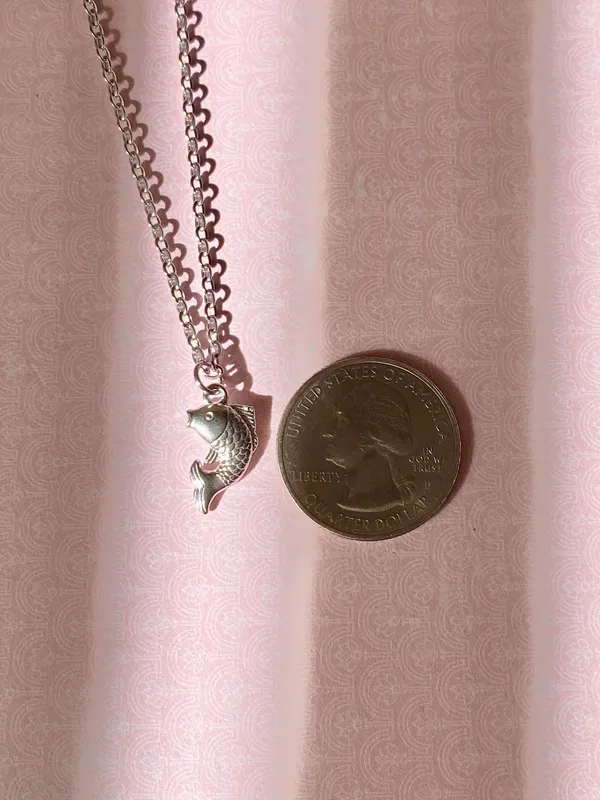 Handmade fully stainless steel koi fish simple necklace🌀🐟 - Image 6