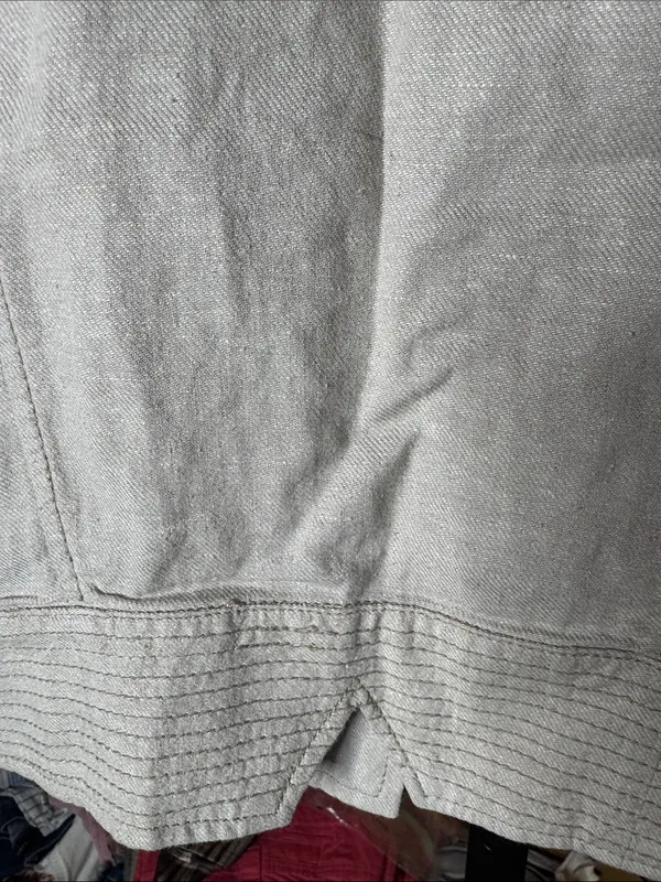 Free People Linen Blend Beige Utility Jacket Size XS - Image 10