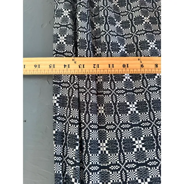 SJ Boho Large Black Green‎ Paisley Geometric Print Strapless Midi Made in USA L - Image 6