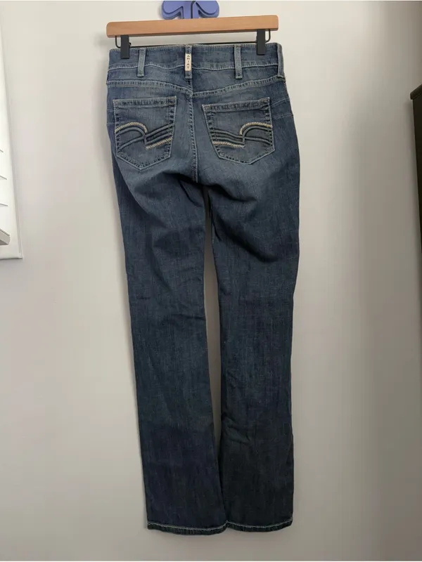 Ariat 26 Real Perfect Rise Bootcut Jeans Stryker Western Rodeo Festival Mid Rise - Image 3