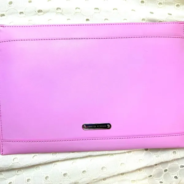 Rebecca Minkoff Girl Power Leather Zip Pouch Clutch - Light Orchid Pink - Image 6