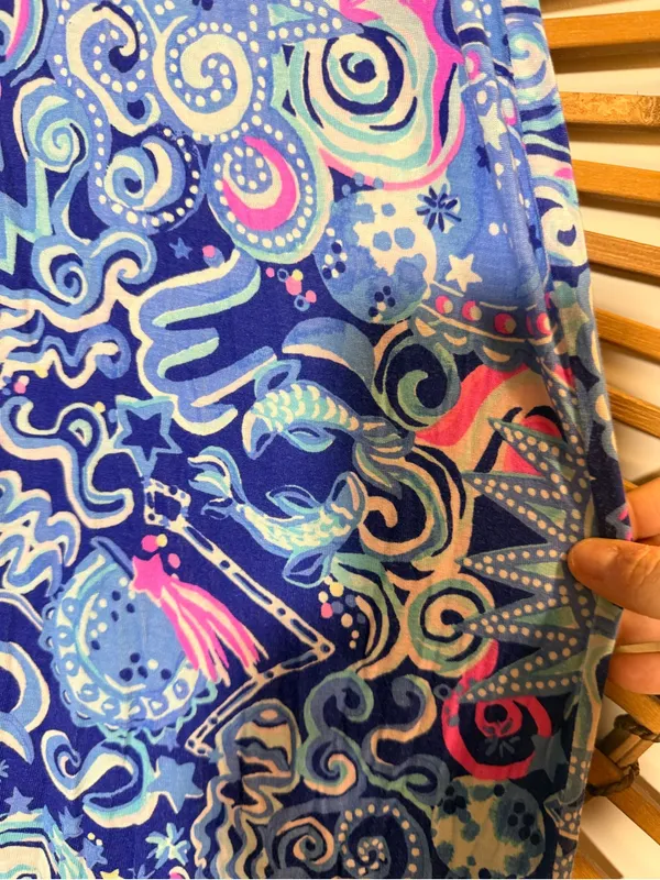 Lilly Pulitzer Women’s Blue Multi Pajama Pants Sleepwear Lounge Drawstring Whims - Image 3