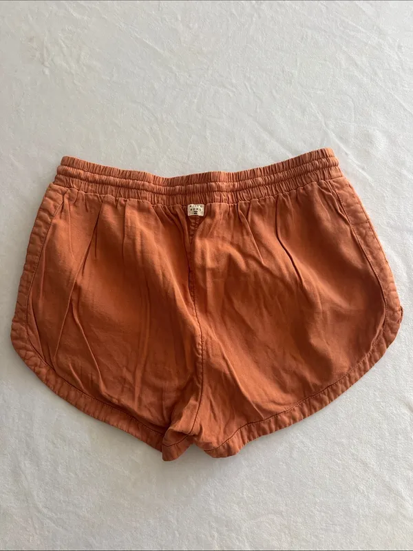 Billabong Women's Rust Orange Drawstring Athletic Shorts - Image 3
