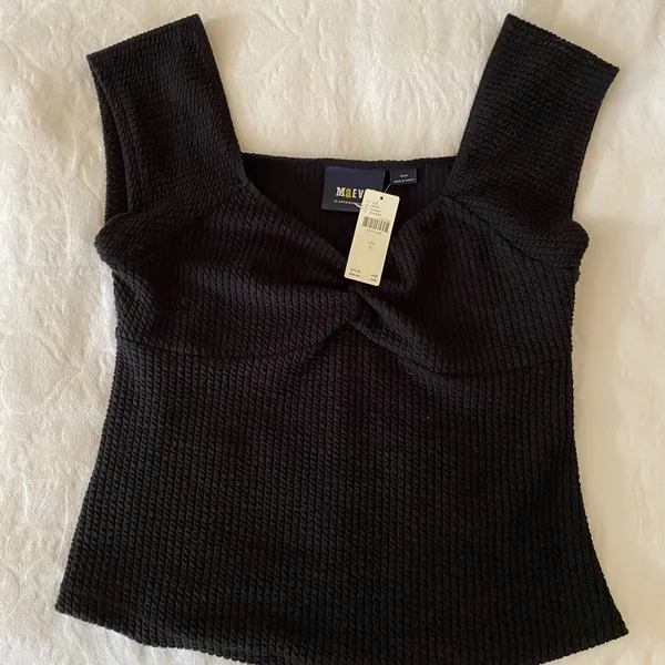 Maeve Black Textured Top - Image 3