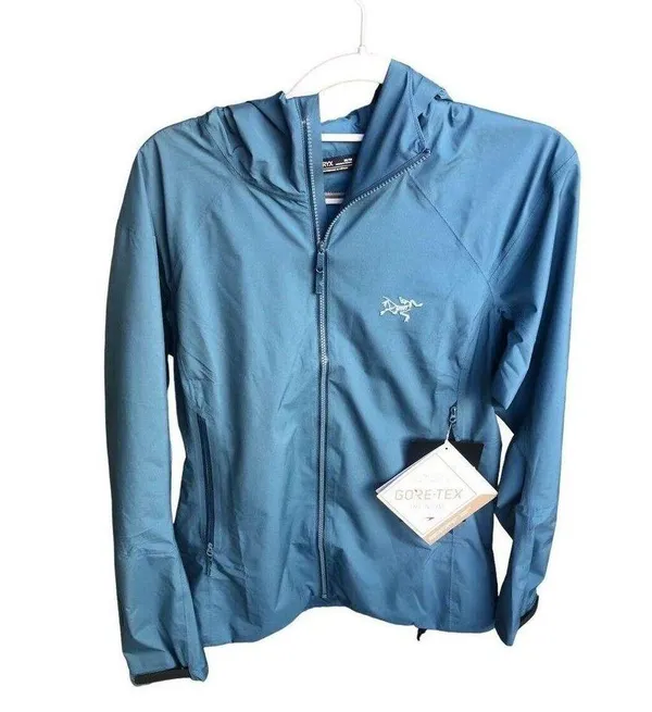 Arc’teryx Women’s Kadin Hoodie Jacket Gore-tex Medium Serene Blue New w/tag $400 - Image 2