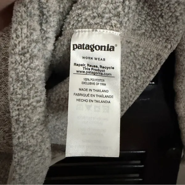 Patagonia Women’s Better Sweater Quarter Zip Pullover Pelican Beige Size S - Image 5
