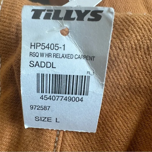 NWT RSQ Relaxed Carpenter Pants Womens L Brown High Rise Straight Streetwear - Image 7
