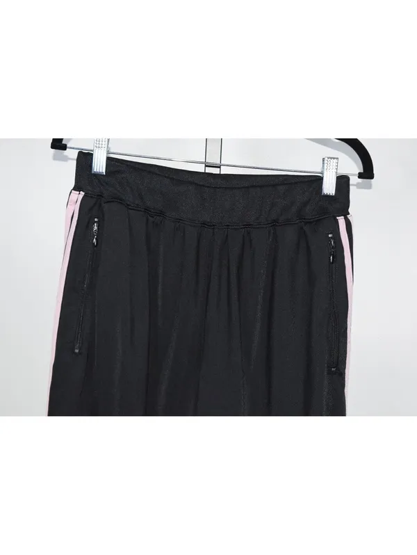 Adidas Track Pants SZ XL Black Pink Stripe Athletic Straight Leg Joggers - Image 4