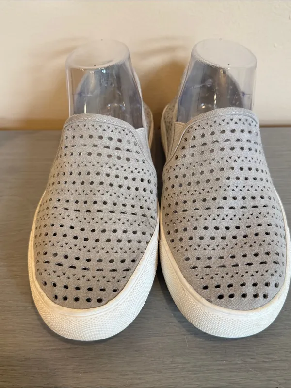 Steve Madden Shoes Womens 7.5 Odonna Loafer Gray Perforated Casual Comfort Flats - Image 2