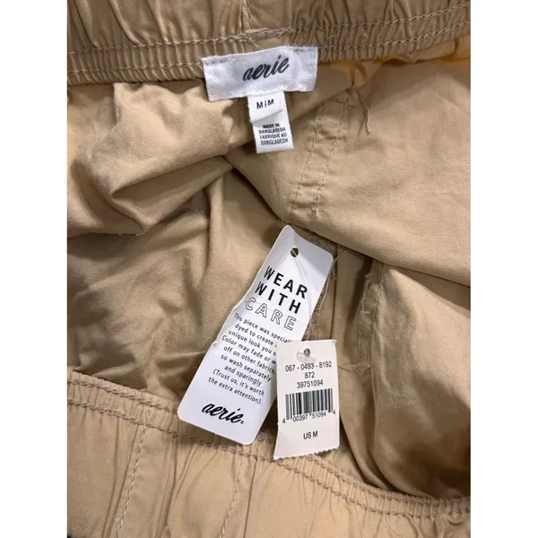 Aerie Avenue Cargo Pant Baggy NEW Khaki Medium Skater Pant Jogger 100% Cotton - Image 10