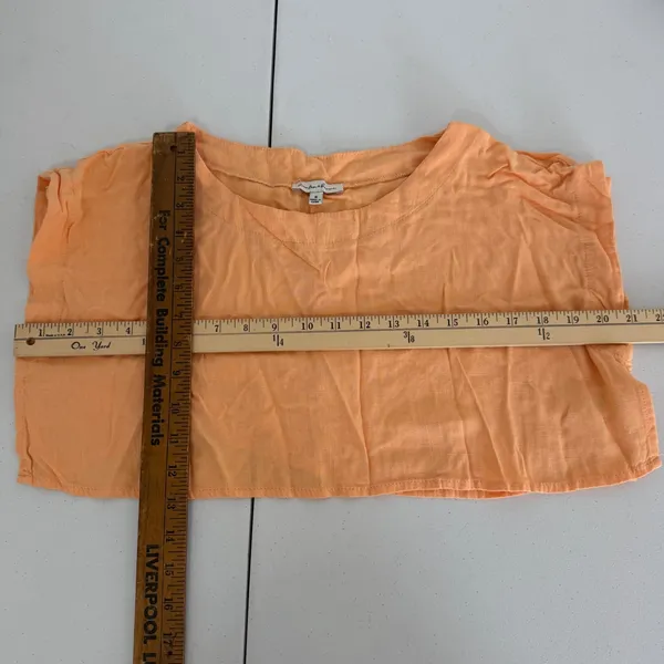 Peach Orange 2 Piece Set Crop Top &‎ Maxi Skirt Small Boho Festival Vacation - Image 8