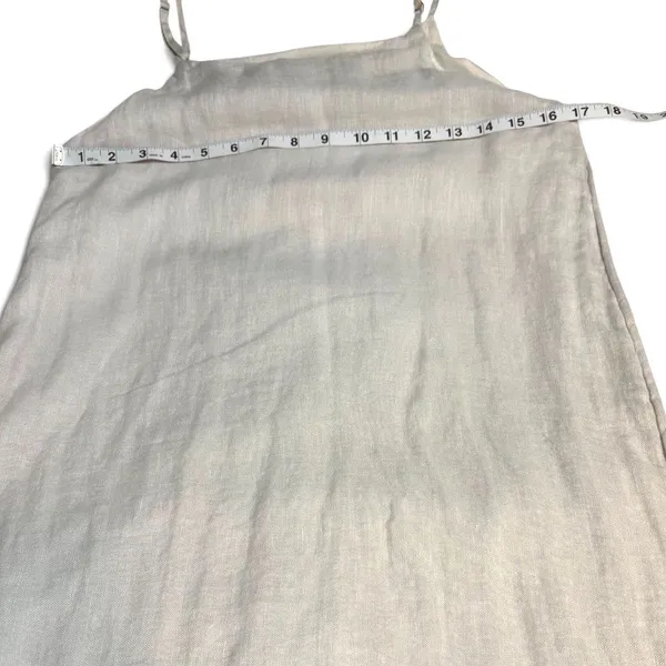 C&C California 100% Linen Stripe Maxi Dress XS Coastal Boho Summer Slip Dress - Image 6