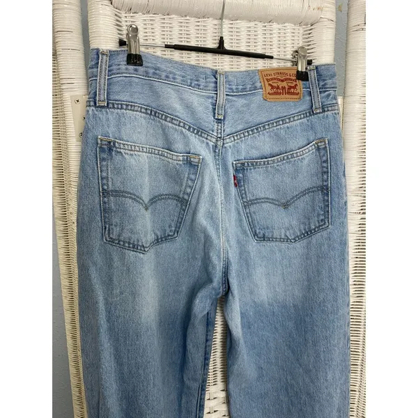 Levi's 501 94 Baggy Jeans Light Wash Distressed High Rise‎ Straight 27 - Image 2