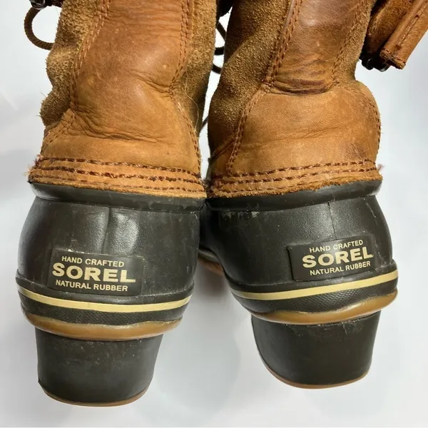 Sorel winter fancy lace up boots duck‎ boots size 8.5 - Image 7