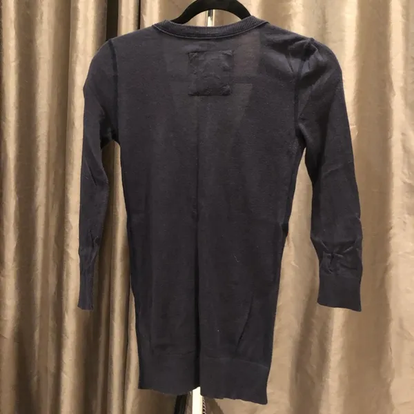 Women’s Abercrombie Cardigan Navy Blue Size Small - Image 2
