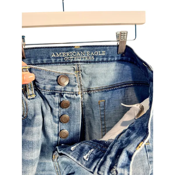 American Eagle Outfitters Button Fly Cutoff Denim Shorts Size 4 - Image 2