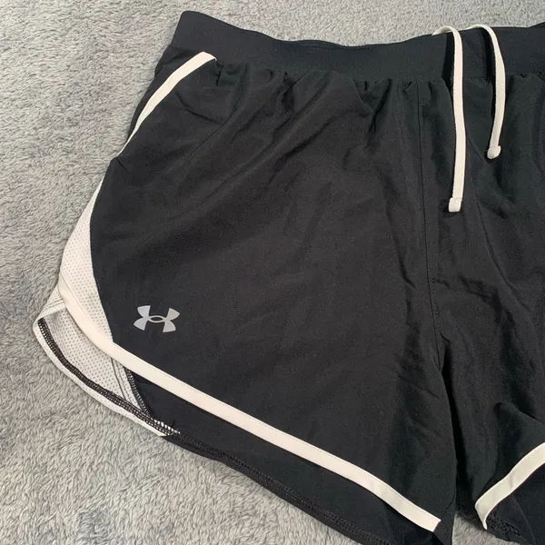 Under Armour Women's Black and White Athletic Shorts - Image 2