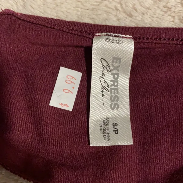 Express Burgundy Bralette Small - Image 3