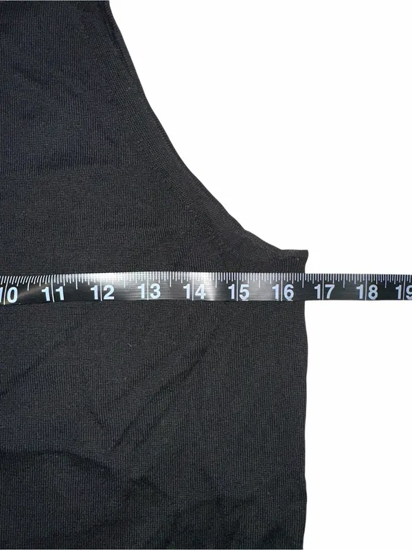AllSaints Connie Roll Neck Top Black Knit Merino Wool Sleeveless MEDIUM - Image 6
